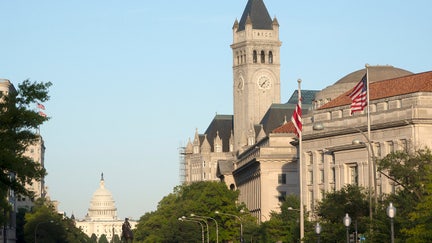 WASHINGTON, DC - JUNE 2: With the U.S. Capitol in the background, the Old Post Office Clock Tower, which is operated by the National Park Service is now closed as the General Services Administration works to sell the building it is part of, seen here on June 2, 2026 in Washington, DC.  - Fox Business News