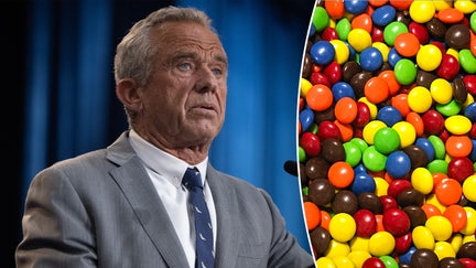 A split of Health and Human Services (HHS) Secretary Robert F. Kennedy Jr. and M&M's. - Fox Business News