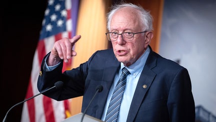 WASHINGTON DC, UNITED STATES - MAY 20: Senator Bernie Sanders (I-VT) speaks at a press conference with Congresswoman Summer Lee (D-PA) on the introduction of legislation to abolish Super PACs, at the U.S. Capitol in Washington, DC on May 20, 2026. - Fox Business News