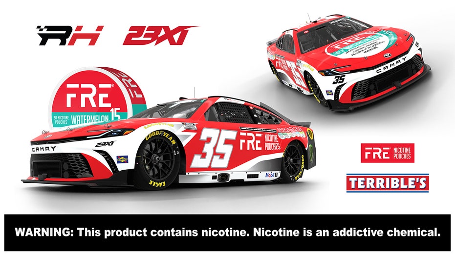 FRE branding on NASCAR with 23XI Racing