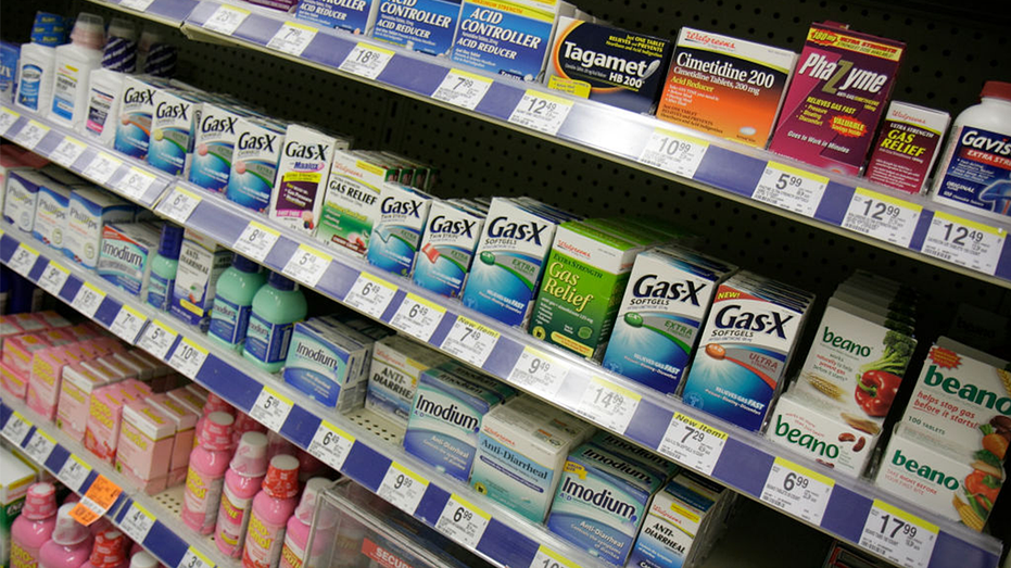 Gas-X pills in a pharmacy