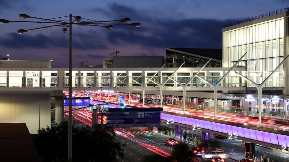 cars driving at lax airport