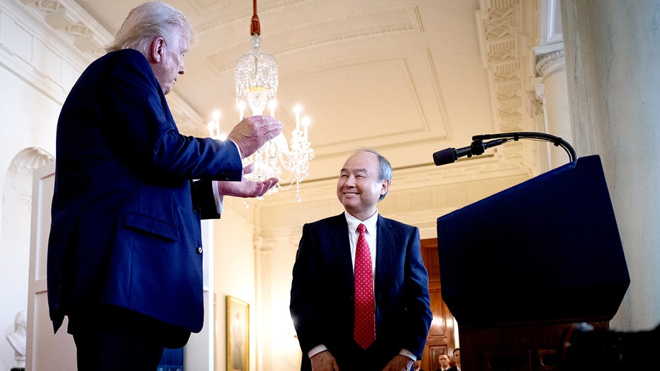 President Donald Trump and Softbank CEO Masayoshi Son.