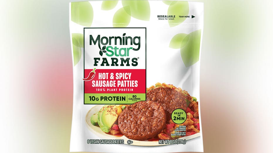 Package of MorningStar Farms Hot & Spicy Sausage Patties