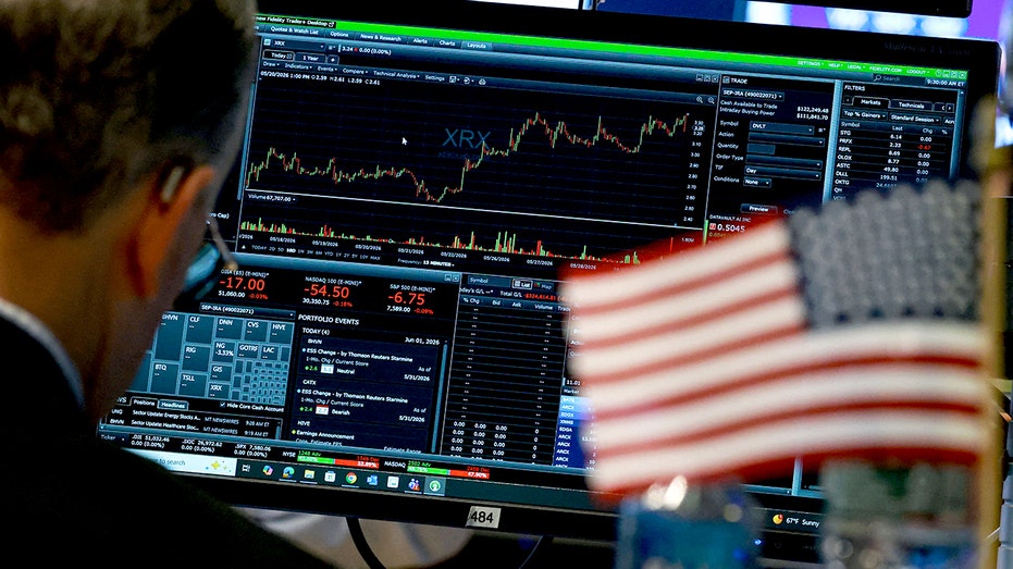 A trader on the floor of the New York Stock Exchange.