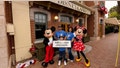 Eight-year-old Andres Robles of Arizona celebrates after being named Disneyland's honorary one billionth guest during a surprise ceremony at the California theme park. - Fox News