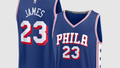 LeBron James' new Philadelphia 76ers jersey, where he will wear the No. 23 once more. - Fox News