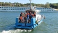 A Bulgarian border police boat evacuates passengers from a stranded cruise ship on the Danube River after the Swiss-flagged Viking Ullur ran aground near the northwestern city of Vidin, Bulgaria, in this handout image released on Tuesday, July 28, 2026. - Fox News