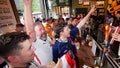 Jubilant England fans celebrating in a bar near the Atlanta Stadium in downtown Atlanta, Georgia, following England's victory against DR Congo at the 2026 FIFA World Cup. Picture date: Wednesday July 1, 2026. - Fox News