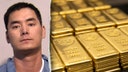 Didi Zou mugshot next to gold bullion bars.