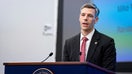 Jonathan Gould, comptroller of the currency, speaks during the Federal Reserve Integrated Review of the Capital Framework for Large Banks Conference in Washington, DC, US, on Tuesday, July 22, 2025. Treasury Secretary&nbsp;Scott Bessent&nbsp;offered support for&nbsp;Jerome Powell&nbsp;amid regular attacks from Trump administration officials, saying he sees no reason for the Federal Reserve chair to step down.  - Fox Business News