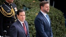 U.S. Secretary of State Marco Rubio and U.S. Vice President JD Vance await the arrival of Crown Prince and Prime Minister Mohammed bin Salman of Saudi Arabia to the White House on November 18, 2025 in Washington, DC.  - Fox Business News