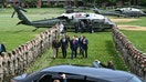 President Donald Trump speaks with Secretary of Defense Pete Hegseth upon arrival at the U.S. Army War College Field Landing Zone, on his way to the Pennsylvania Defense and Innovation Summit in Carlisle, Pennsylvania, on July 15, 2026.  - Fox Business News