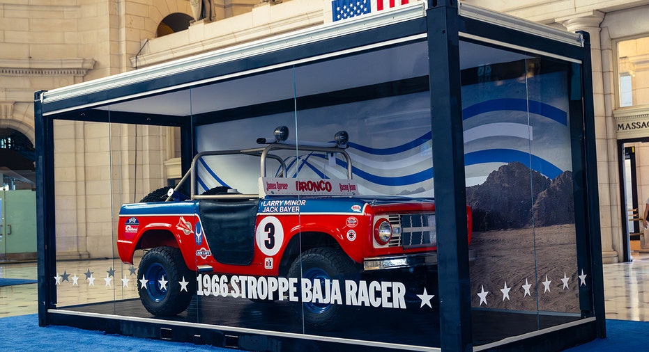 A 1966 Stroppe Baja Racer Bronco is featured in Ford’s free public exhibit at Union Station.