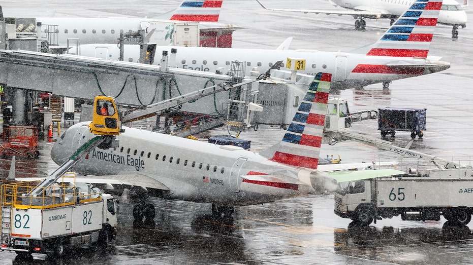 american airline planes at terminal