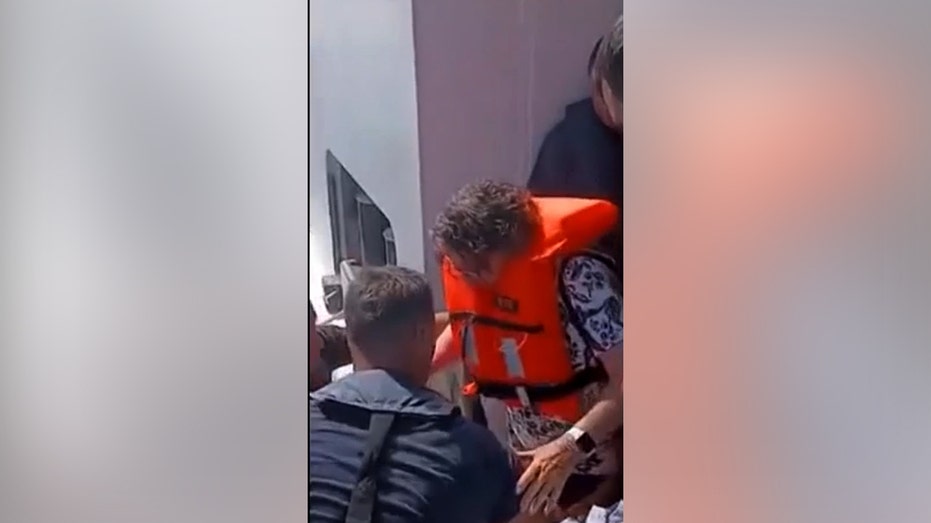Person walks off cruise ship that became stuck in Europe