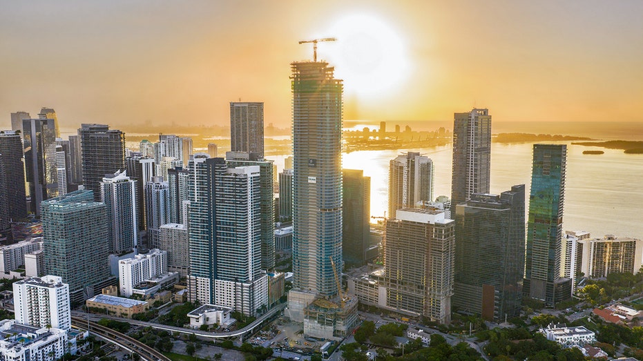 Cipriani Residences in Miami skyline