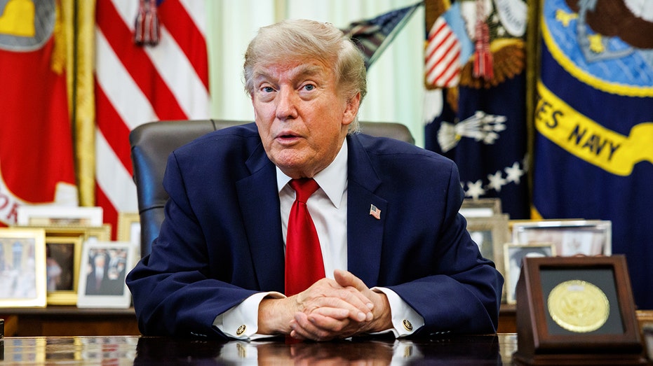 President Donald Trump in the Oval Office.
