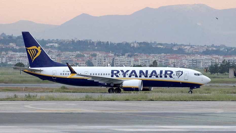 A Ryanair flight in Thessaloniki, Greece