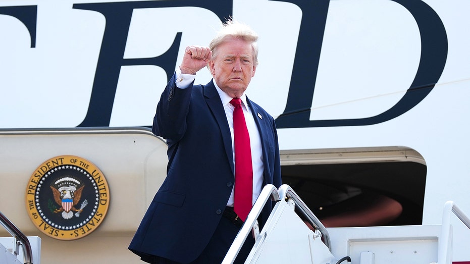 Trump Departs Joint Base Andrews In New Qatari-Gifted Air Force One Plane