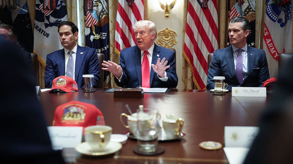 President Donald Trump speaks during a Cabinet meeting at the White House