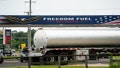 A fuel truck arrives to refuel a Freedom Fuel Network gas station on August 10, 2026 in West Berlin, New Jersey. - Fox News