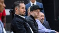 Siblings Joey and Jesse Buss (in black hat), from left, sit in the front row during a press conference announcing new Los Angeles Lakers head coach Darvin Ham at the UCLA Health Training Center in El Segundo, California, on June 6, 2022. - Fox News