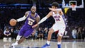 LeBron James of the Los Angeles Lakers dribbles the ball against Dominick Barlow of the Philadelphia 76ers during the second half of the game between the two teams at Crypto.com Arena on February 05, 2026 in Los Angeles, California. - Fox News
