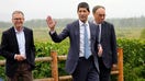 Tiff Macklem, governor of the Bank of Canada, left, Kevin Warsh, chairman of the US Federal Reserve, center, and Andrew Bailey, governor of the Bank of England (BOE), at the Kansas City Federal Reserve's Jackson Hole Economic Policy Symposium in Moran, Wyoming, US, on Friday, Aug. 28, 2026. In a sweeping speech, Warsh's first since becoming chairman of the central bank in May, he reiterated that policymakers will return inflation to their 2% goal, which he said is a firm and fixed target.  - Fox Business News