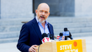Steve Hilton, Republican gubernatorial candidate for California, speaks to members of the media outside the California State Capitol in Sacramento, California. - Fox Business News