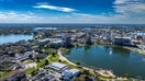 Winter aerial image of the City of Lakeland, FL, Munn Park Historic District. - Fox Business News