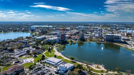 Winter aerial image of the City of Lakeland, FL, Munn Park Historic District. - Fox Business News