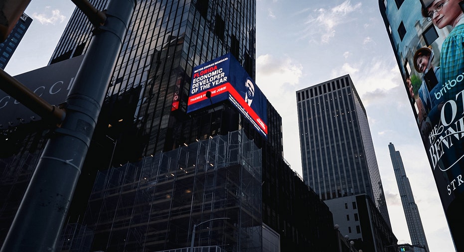 Mamdani on Florida Times Square billboard