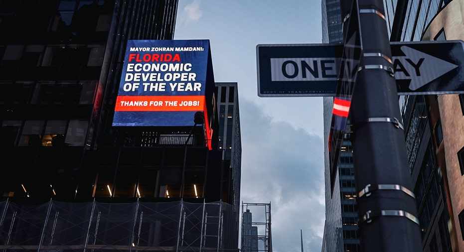 Florida Chamber billboard in Times Square