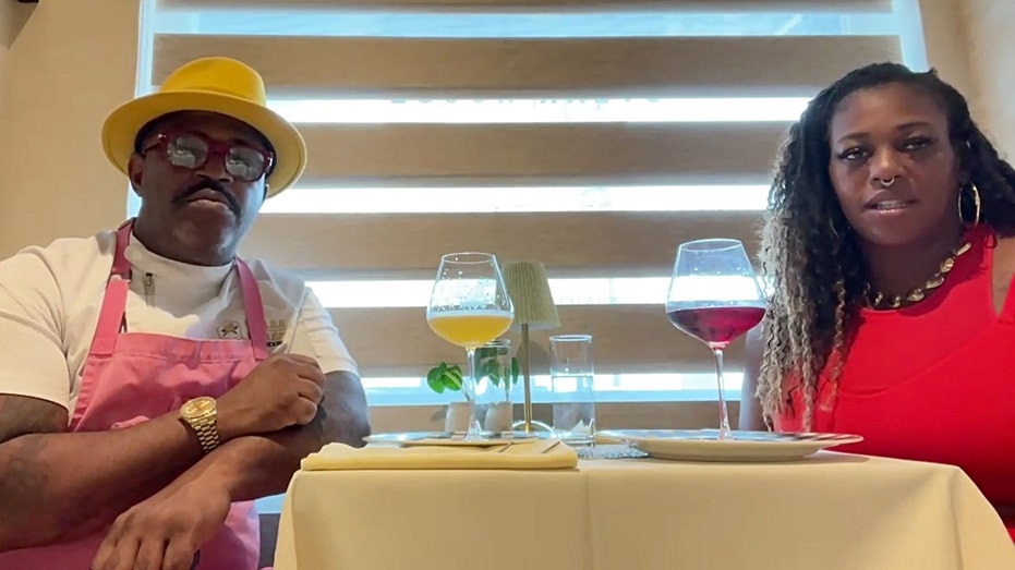 C.L.A.S.S. Soiree Steakhouse chef and owner Maurad Ali (left) and nude dining event hostess Tasheba Hart (right)