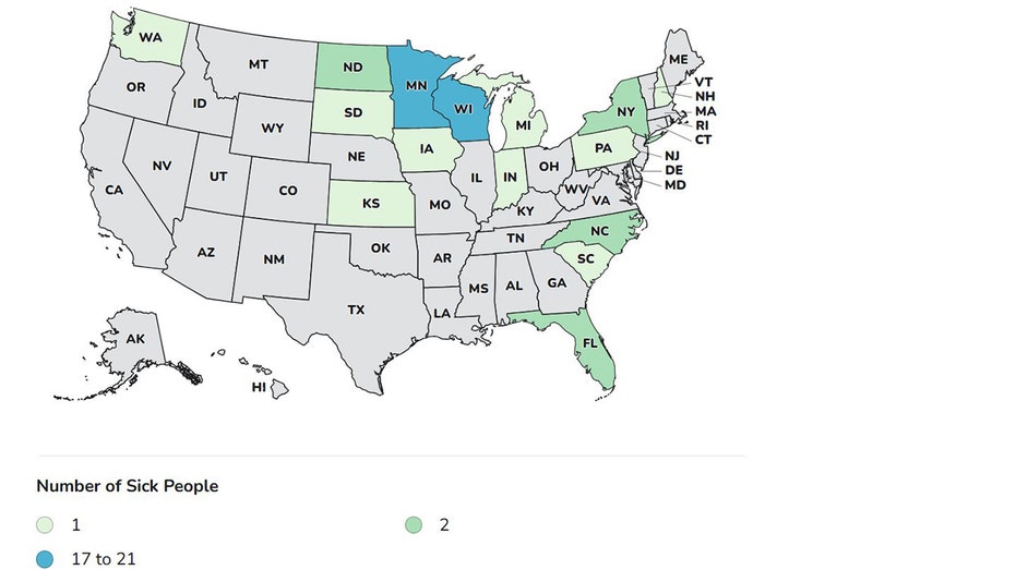 Map of the infections