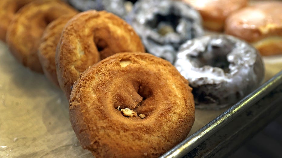 Various donuts being displayed. 