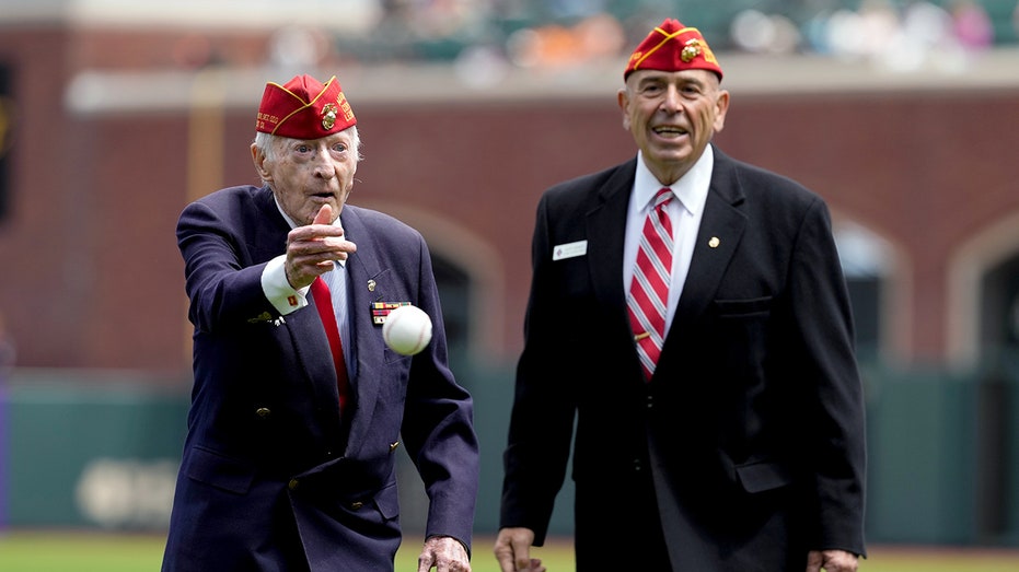 Veteran throws out first pitch