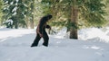 Bigfoot Sasquatch in a mountain forest during winter. - Fox News