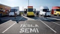 Tesla semi trucks recharge at a charging station at the Frito-Lay production facility in Modesto. Frito-Lay introduced the Tesla semi trucks and the company's other zero or near-zero emissions vehicles as part of its sustainability project at their Modesto plant. - Fox News