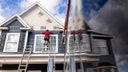 Construction worker builds home