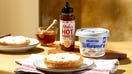 Philadelphia cream cheese and Mike's Hot Honey on a table. - Fox Business News