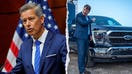 Transportation Secretary Sean Duffy, left, sent a letter to Ford CEO Jim Farley criticizing the automaker's growing reliance on Chinese technology and manufacturing partnerships, arguing the strategy poses national security risks and undermines American manufacturing. - Fox Business News