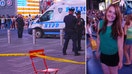 A split of Erin Piacenti and the Times Square crime scene where she was tragically stabbed and killed on Aug. 31, 2026.  - Fox Business News