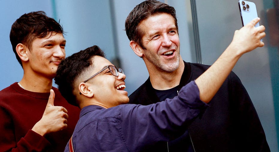 Apple CEO John Ternus outside Apple's flagship store in New York City.