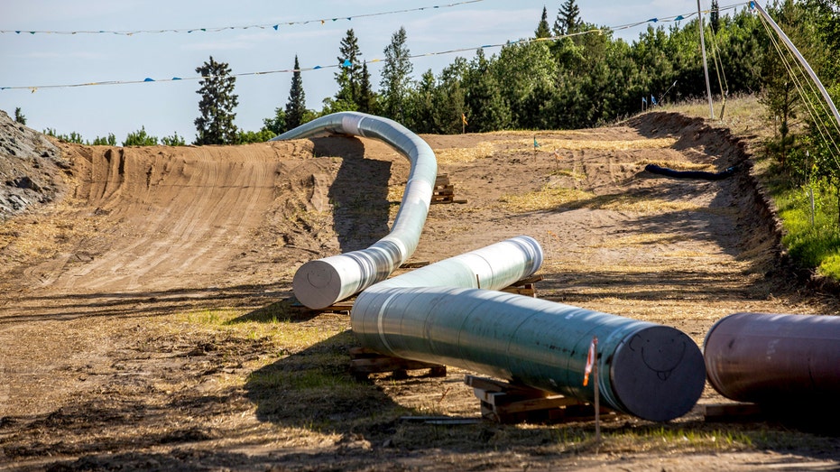 Parts of the Enbridge Line 3 pipeline.
