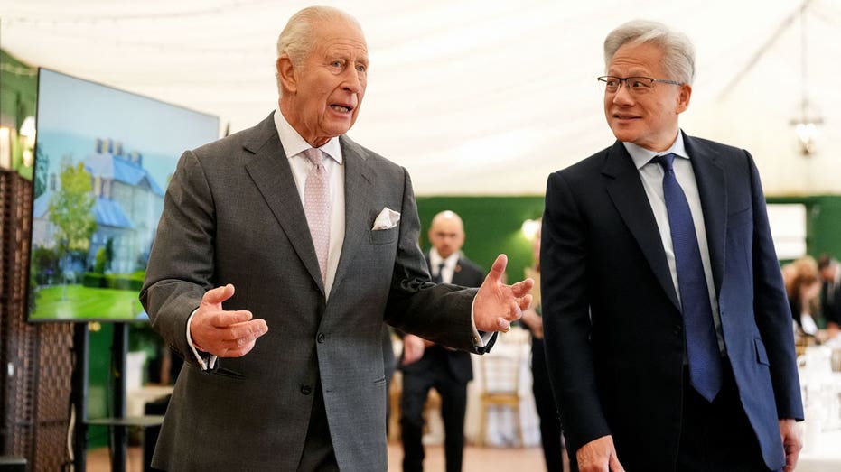 King Charles III with Nvidia CEO Jensen Huang.