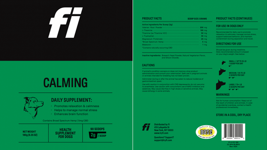 Fi Calming supplement for Dogs 180g