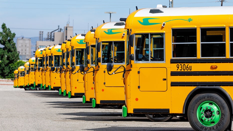 school bus yard