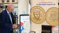 U.S. Treasurer Brandon Beach appears alongside a dollar coin exchange machine and a display featuring both sides of President Donald Trump's new $1 coin in a Treasury Department TikTok video. - Fox News